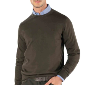 girocollo harmont & blaine uomo in pura lana merino verde